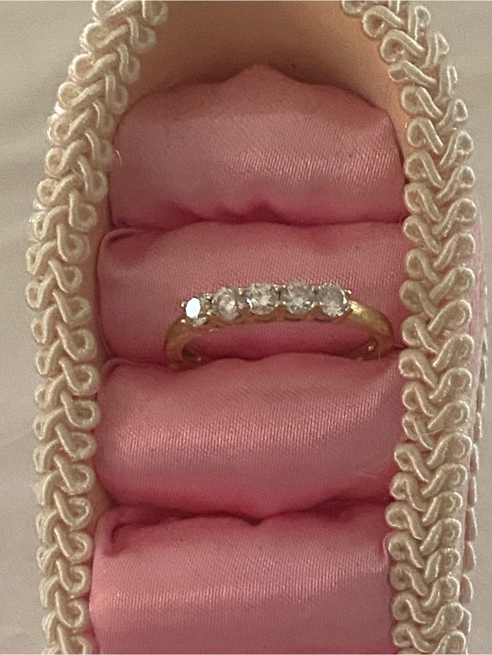 $1500 solid gold 5 diamonds totaling 0.60 ct WHAT is your Offers - Picture 2 of 6